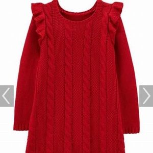 Red Cable Knit Dress